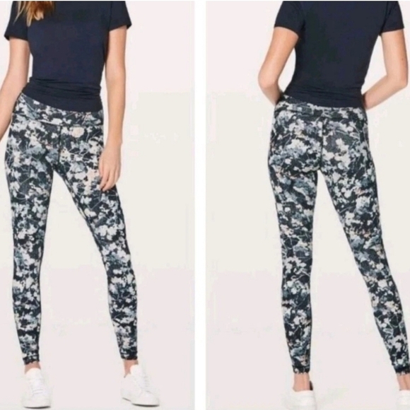 Lululemon Speed It Up Tight In Spring Bloom Floral Multi Sz 12 Like New Leggings - Picture 1 of 6